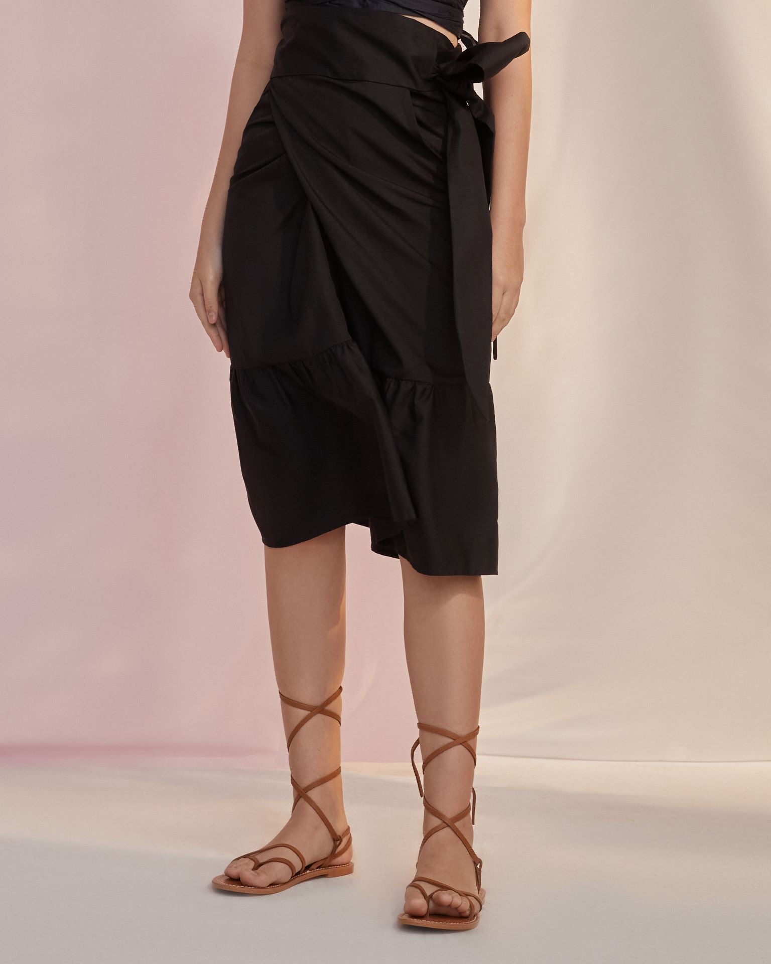 Lay Wrap Skirt - Noir